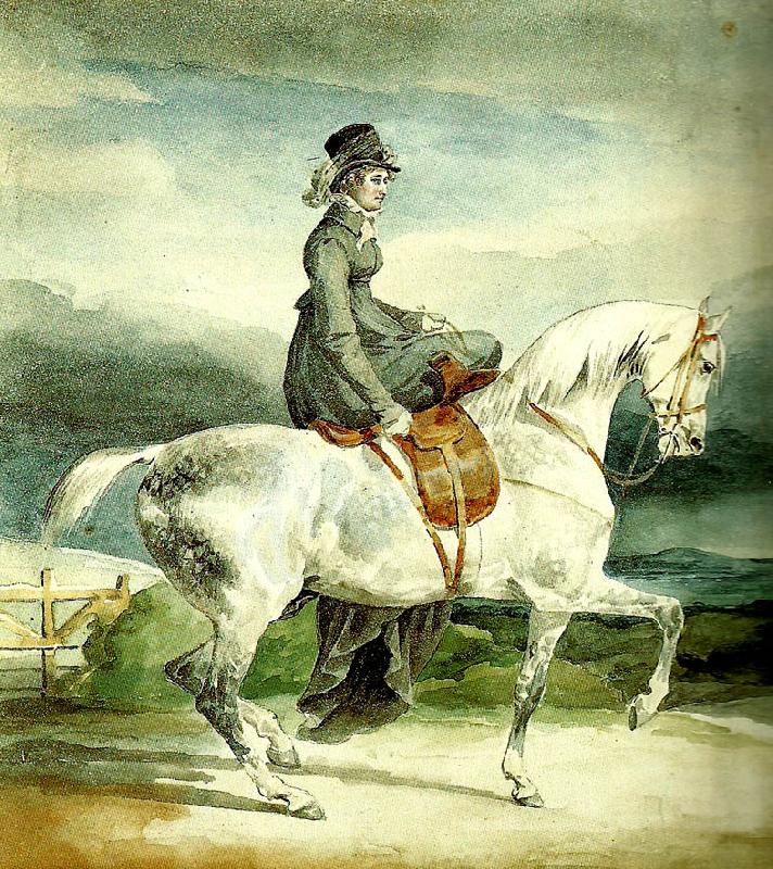 charles emile callande amazone sur un cheval gris-pommele Germany oil painting art